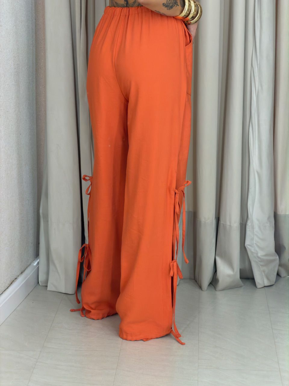 CONJUNTO SABRINA CROPPED LARANJA