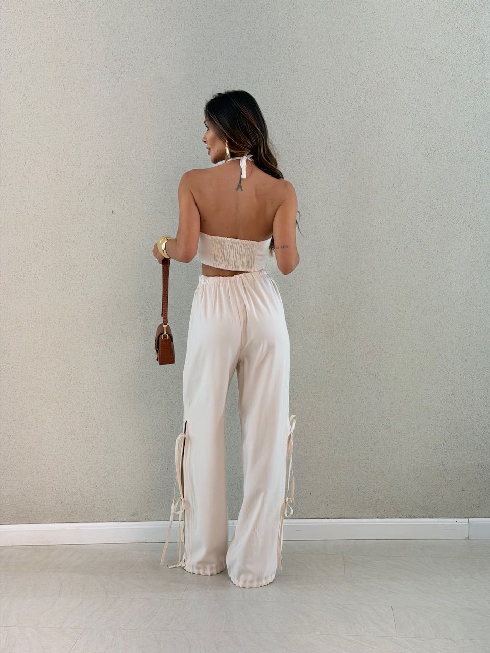 CONJUNTO SABRINA CROPPED MARFIM