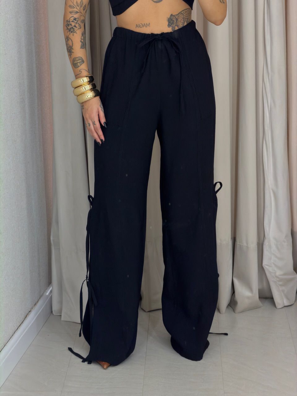 CONJUNTO SABRINA CROPPED PRETO