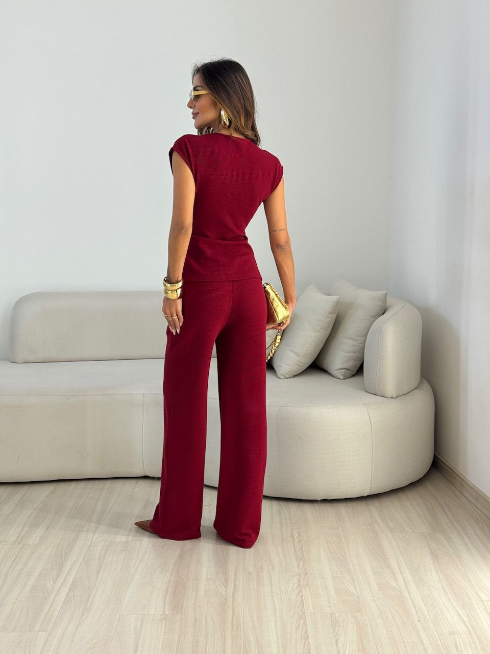 CONJUNTO SUZANA METAL VINHO