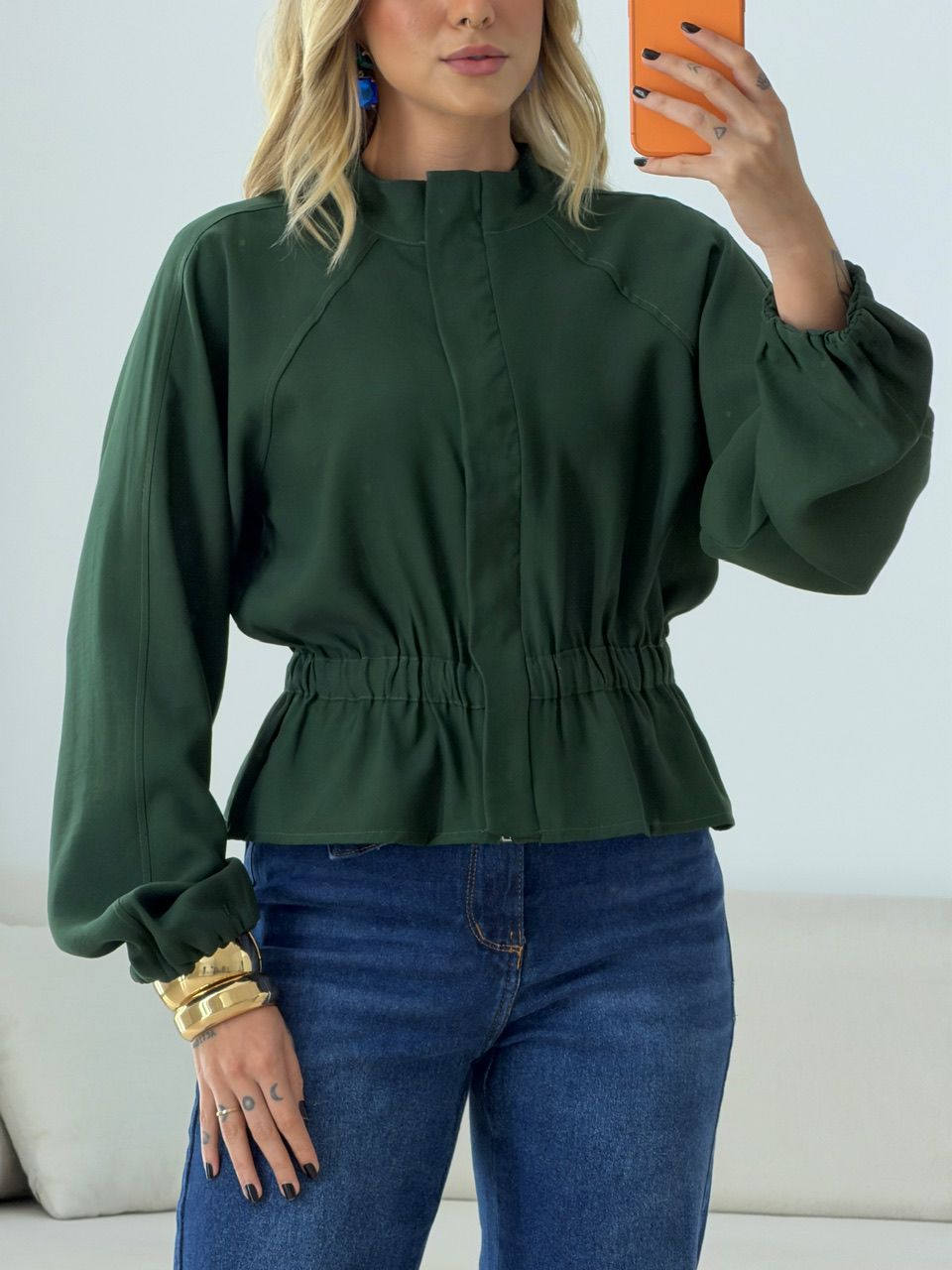 JAQUETA EMILY PUNHOS VERDE