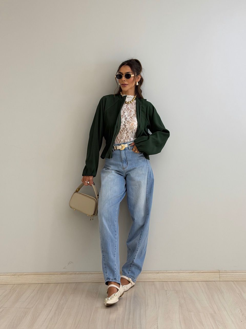 JAQUETA EMILY PUNHOS VERDE