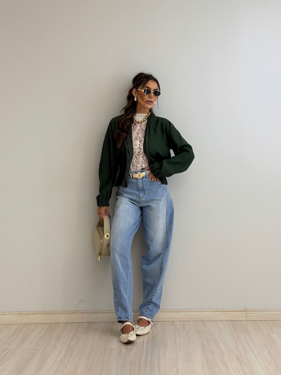 JAQUETA EMILY PUNHOS VERDE