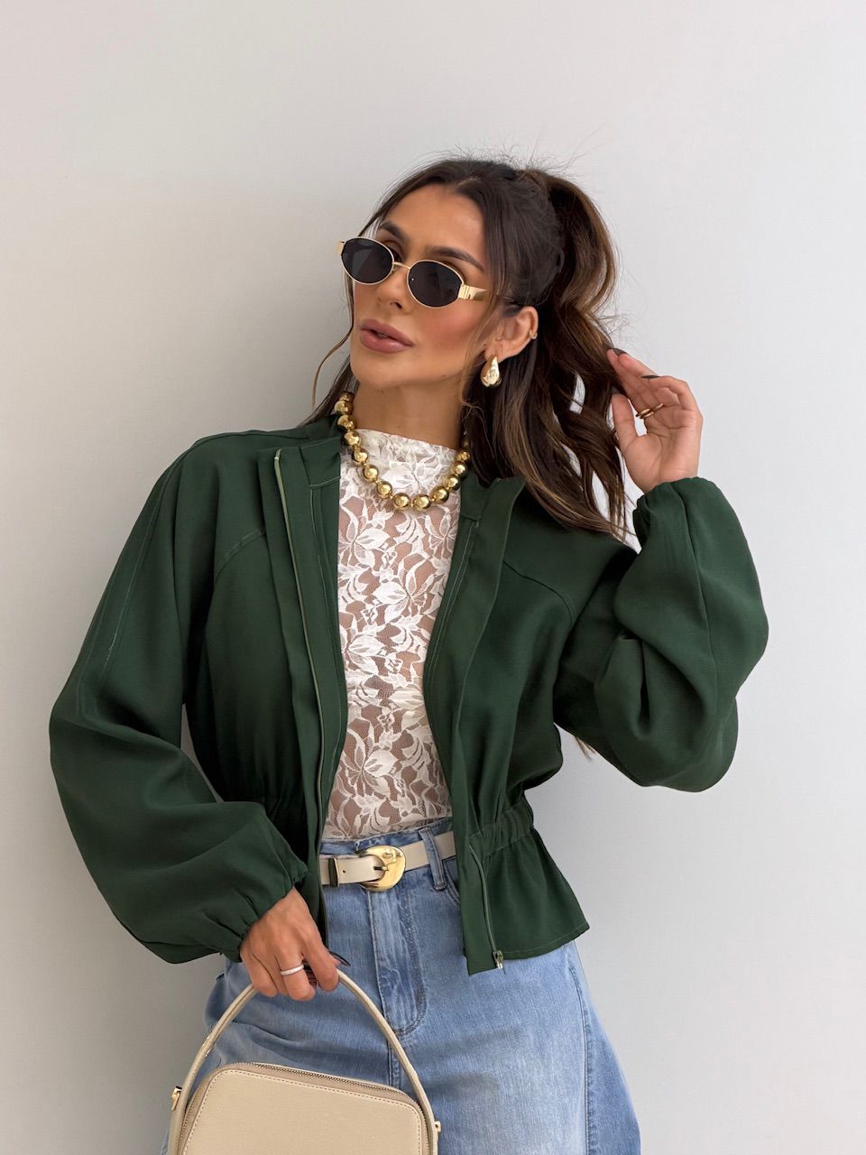 JAQUETA EMILY PUNHOS VERDE