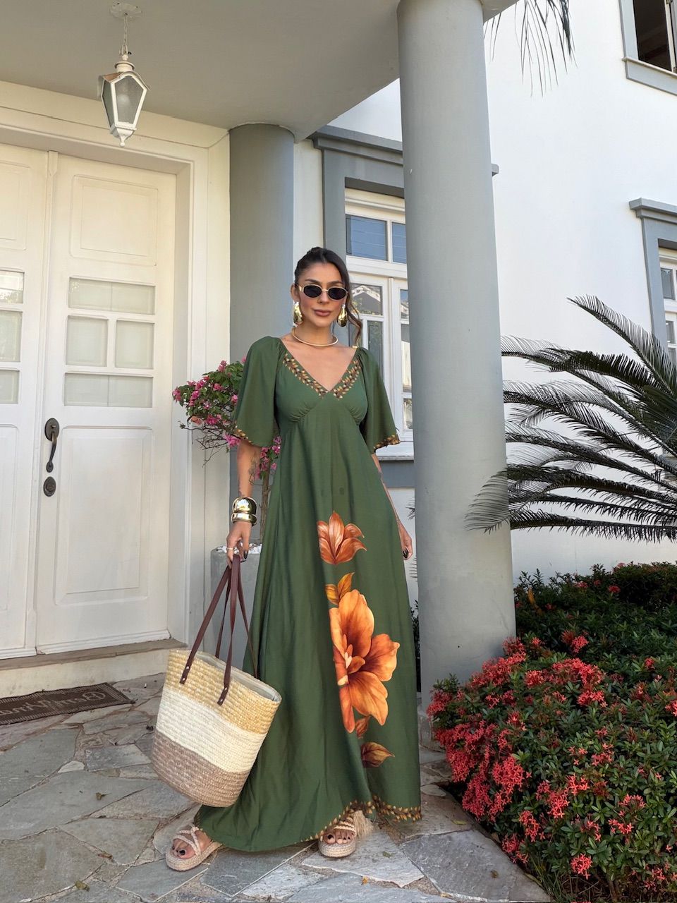 VESTIDO AUGUSTA ESTAMPADO VERDE