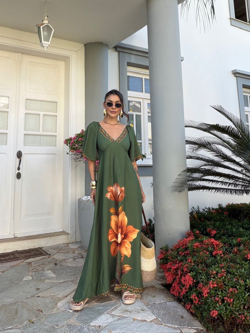 VESTIDO AUGUSTA ESTAMPADO VERDE