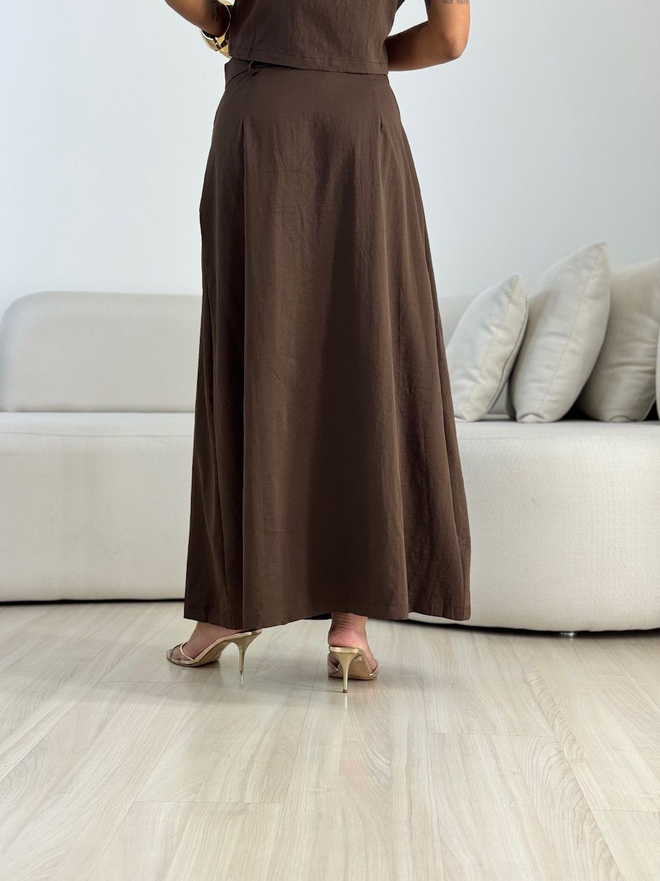 CONJUNTO FABIANA SAIA LONGA MARROM