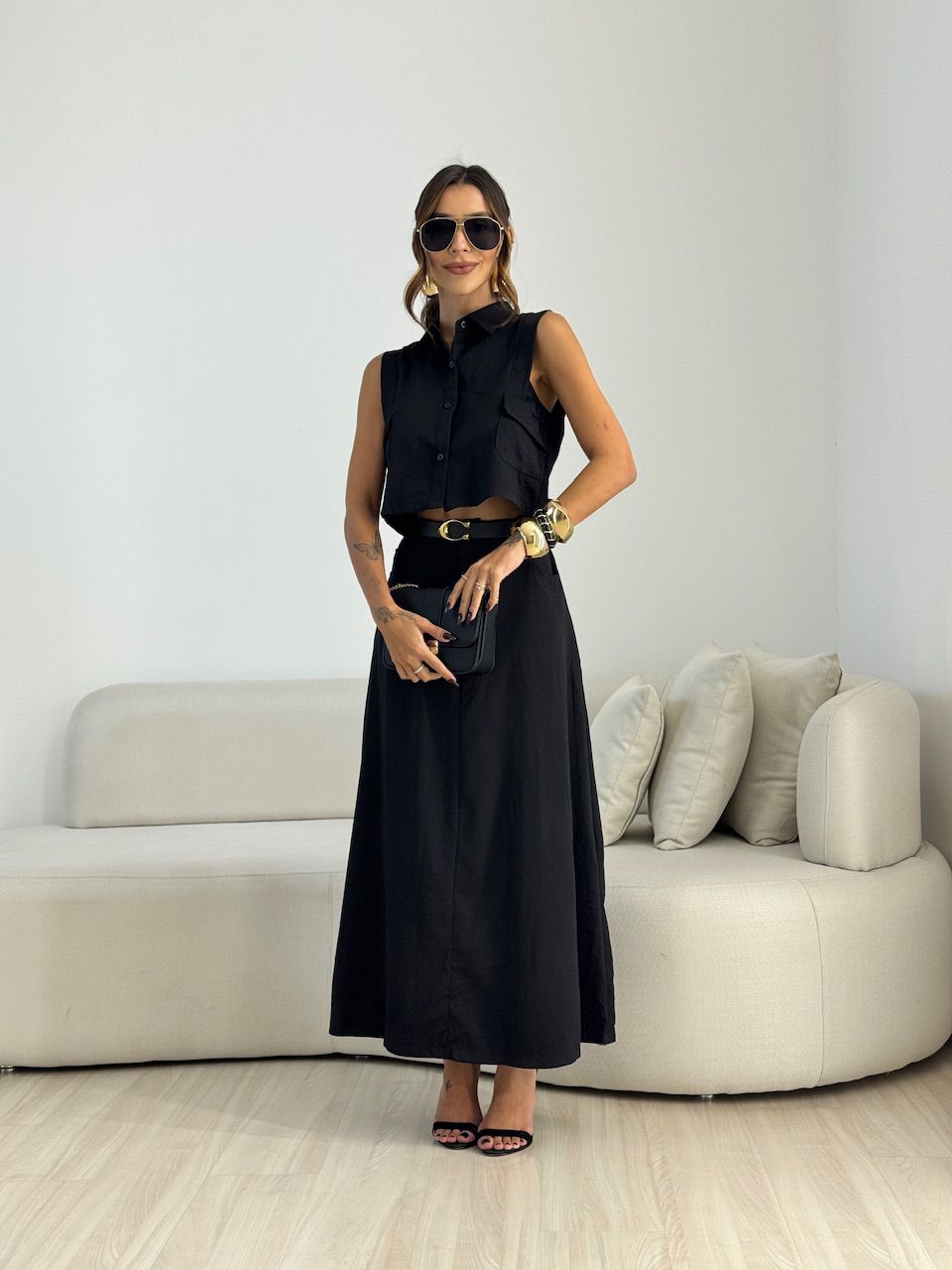 CONJUNTO FABIANA SAIA LONGA PRETO