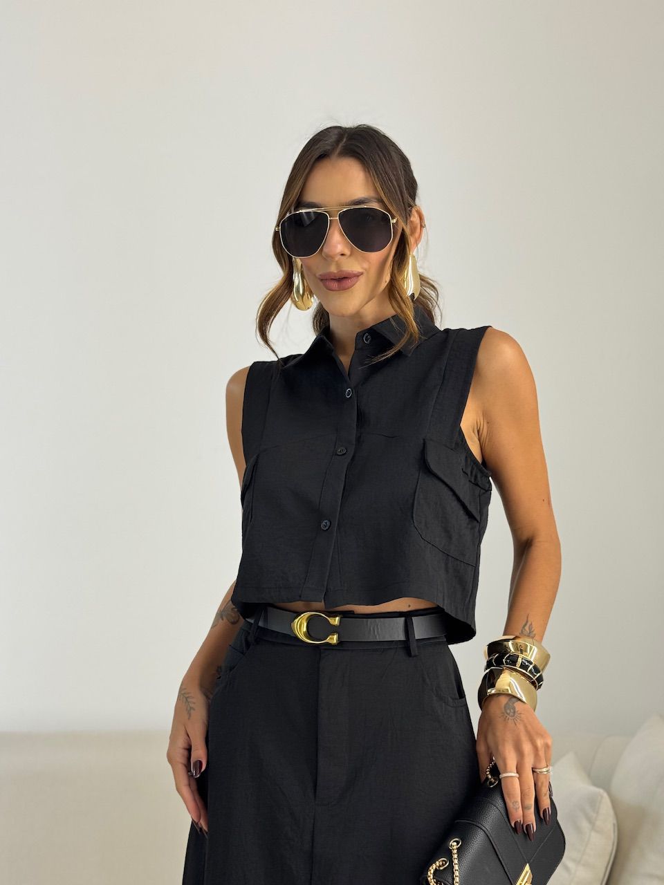 CONJUNTO FABIANA SAIA LONGA PRETO