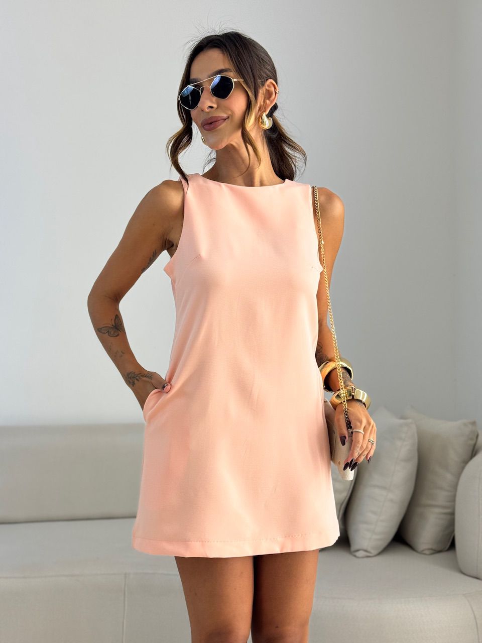 VESTIDO SANDRA BASIC BABY PEACH
