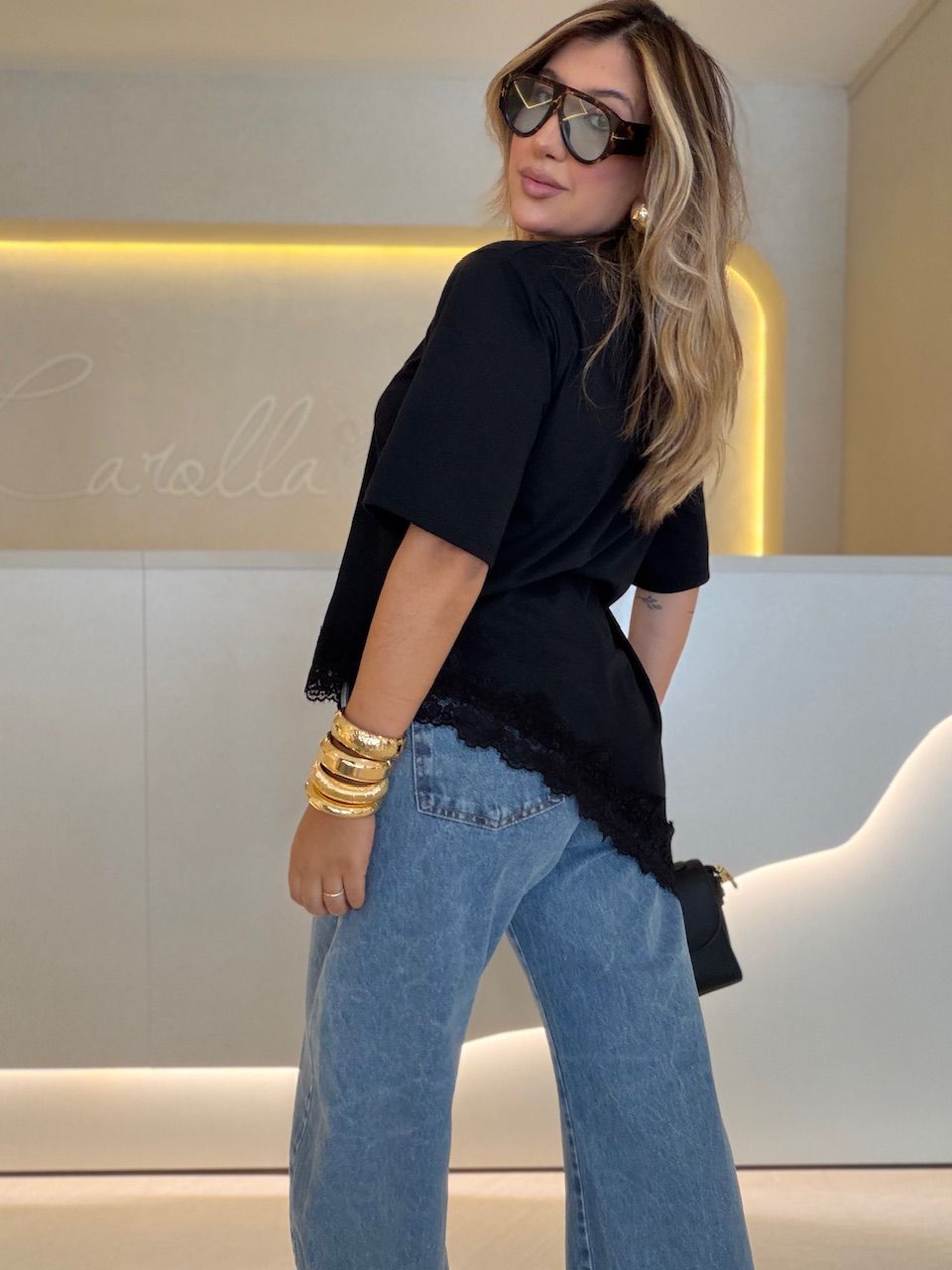 BLUSA MARIANA CF RENDA PRETA