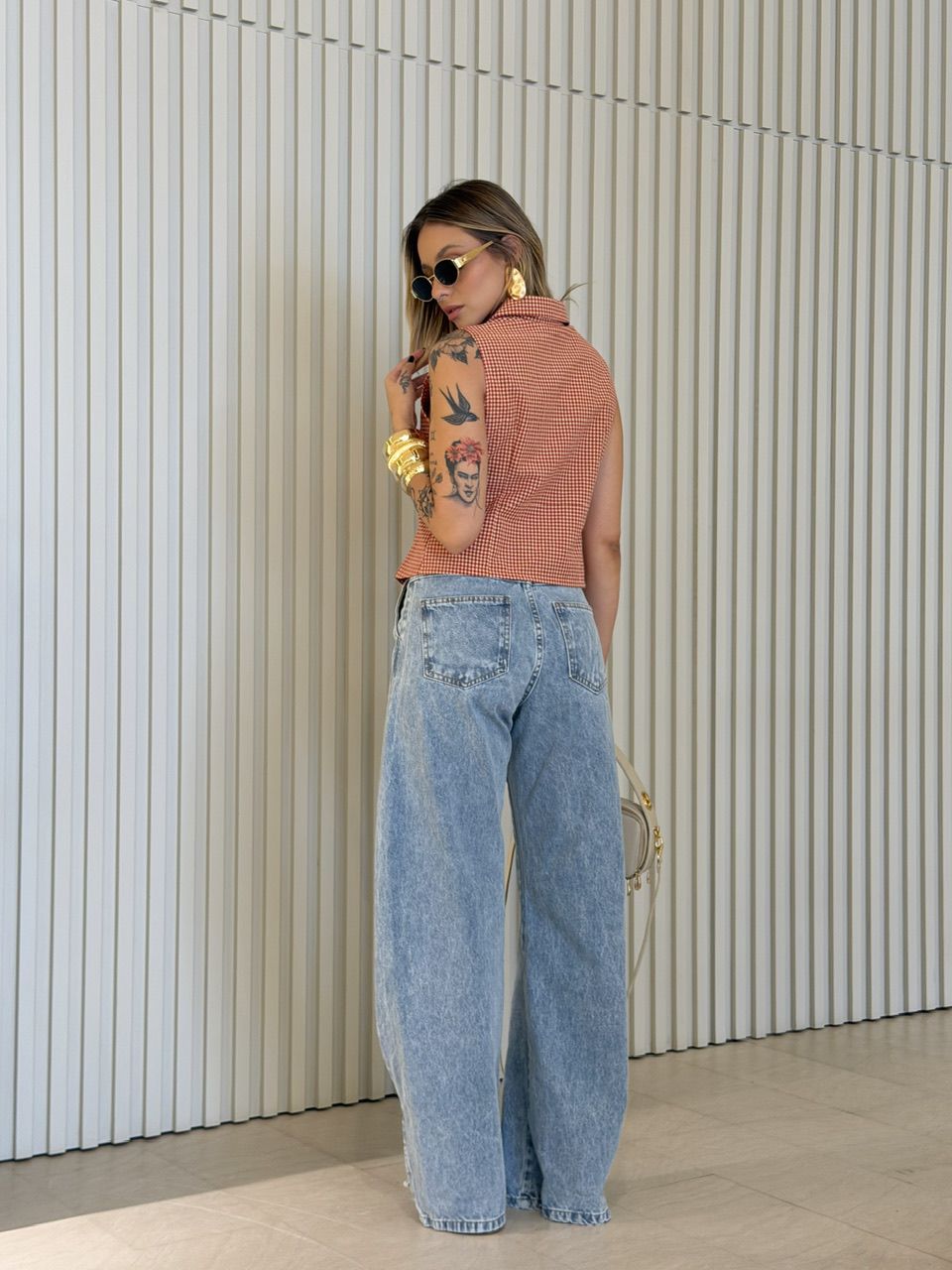 COLETE ANA MARIA XADREZ VERMELHO