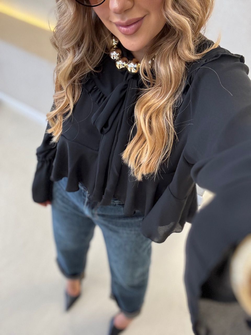 BATA CELINA AMARRAÇÃO PRETA - 0075950033 - CAROLLA FERRARO