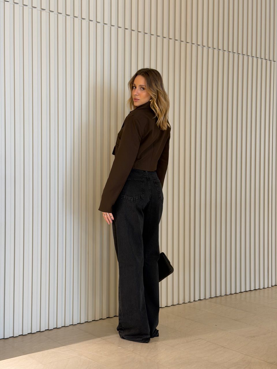 BLAZER ANGELINA CROPPED CAFÉ