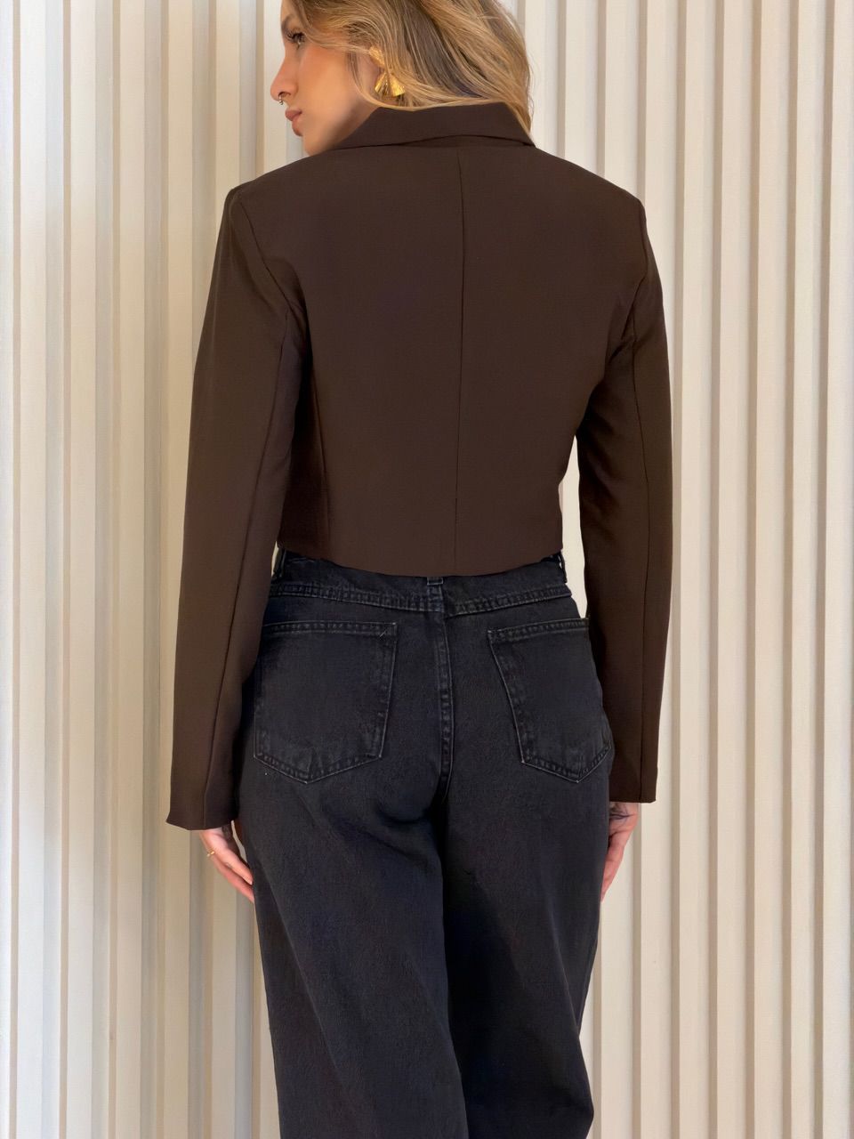 BLAZER ANGELINA CROPPED CAFÉ