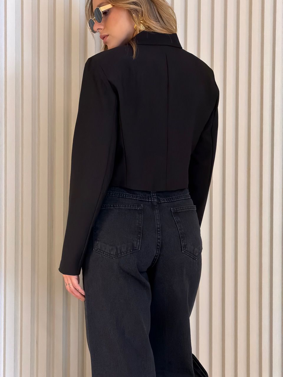 BLAZER ANGELINA CROPPED PRETA