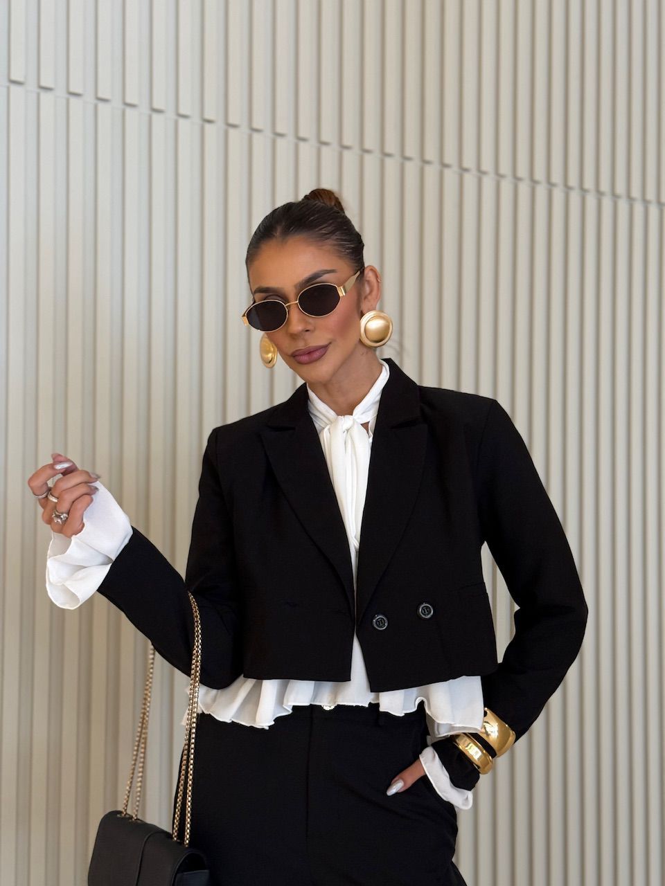 BLAZER ANGELINA CROPPED PRETA