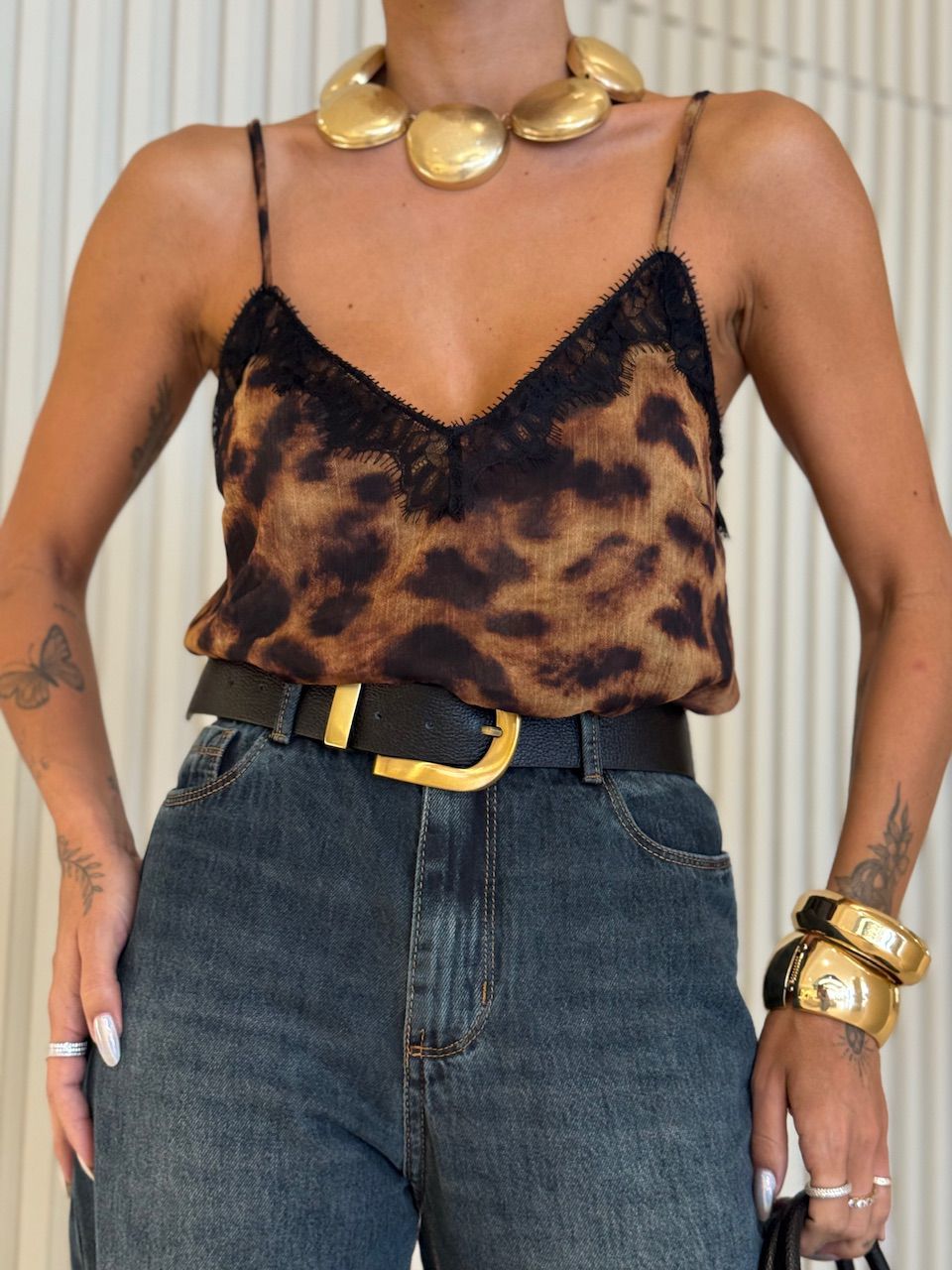 BLUSA LAVÍNIA TULE ANIMAL PRINT