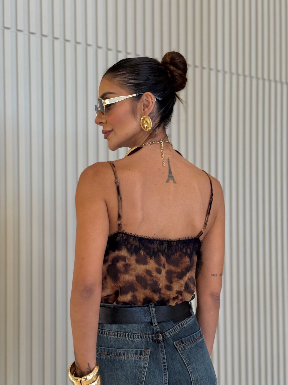 BLUSA LAVÍNIA TULE ANIMAL PRINT