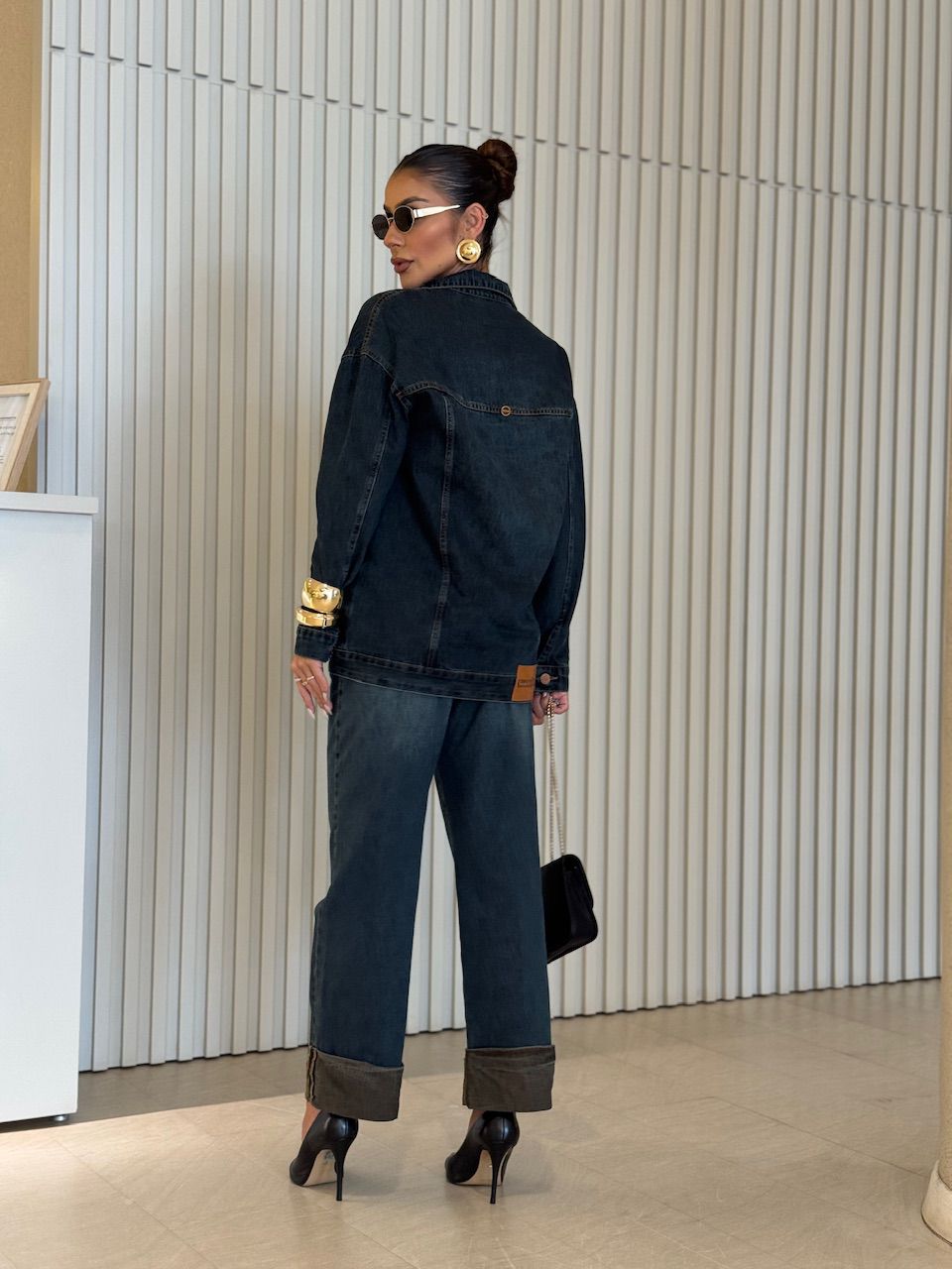 JAQUETA EMILIA BOLSOS JEANS ESCURO