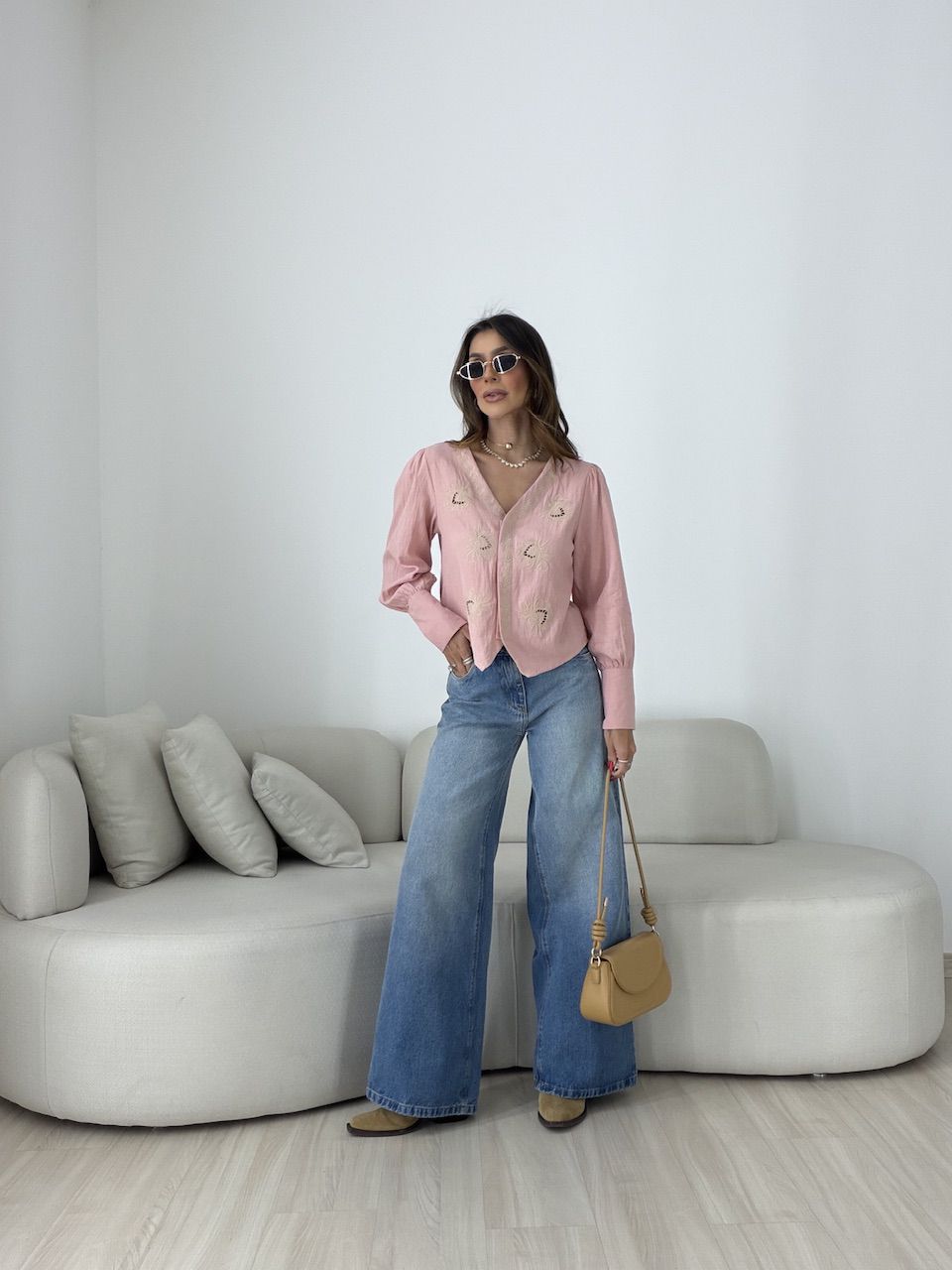 BATA JADE BORDADA ROSA
