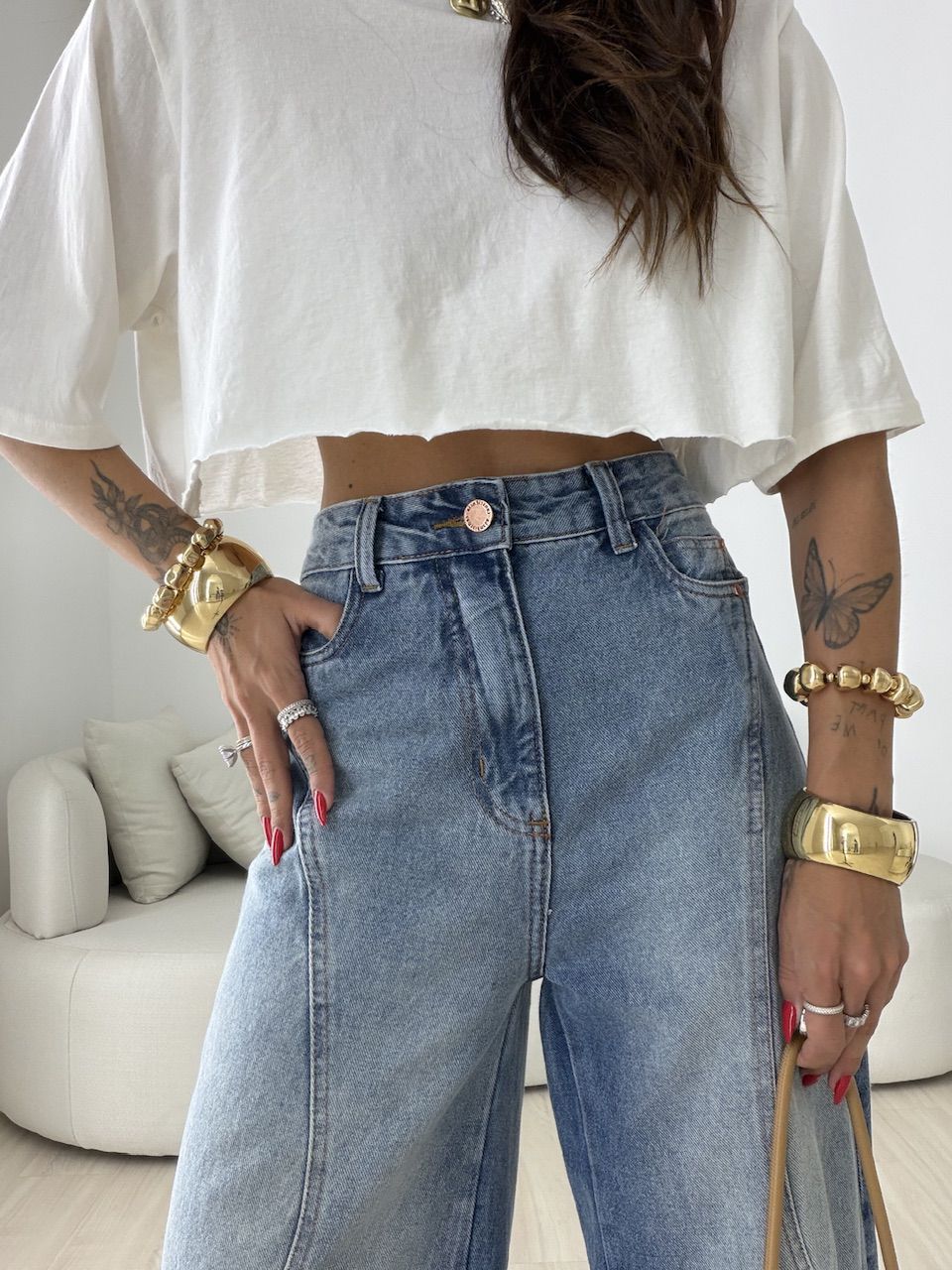 CALÇA CARMEN RECORTES JEANS