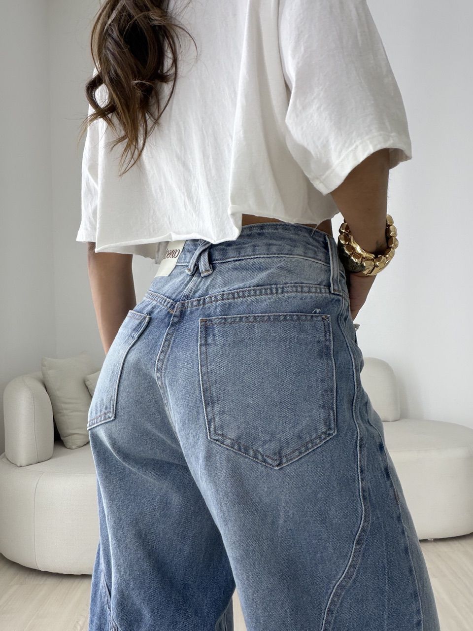 CALÇA CARMEN RECORTES JEANS