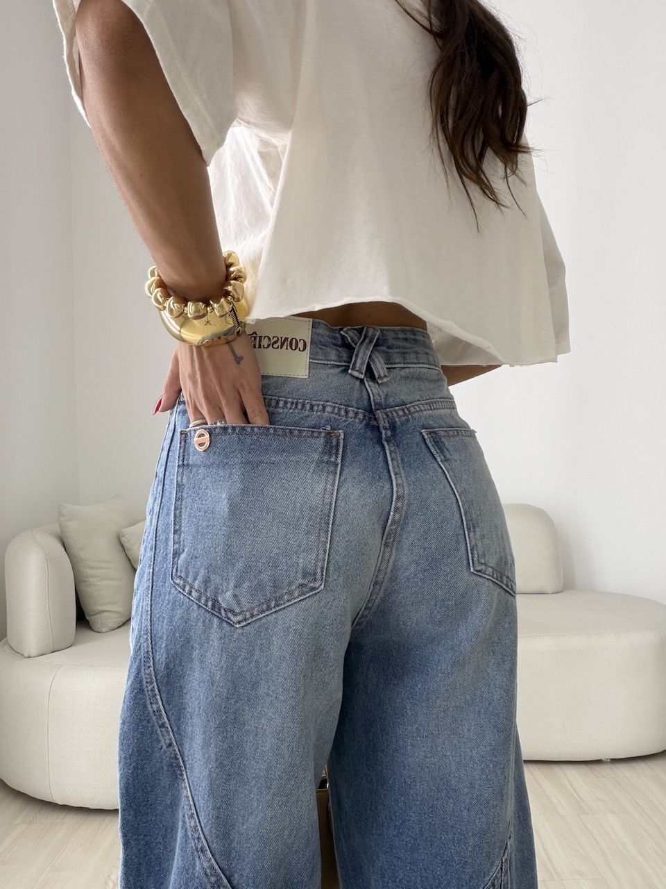 CALÇA CARMEN RECORTES JEANS
