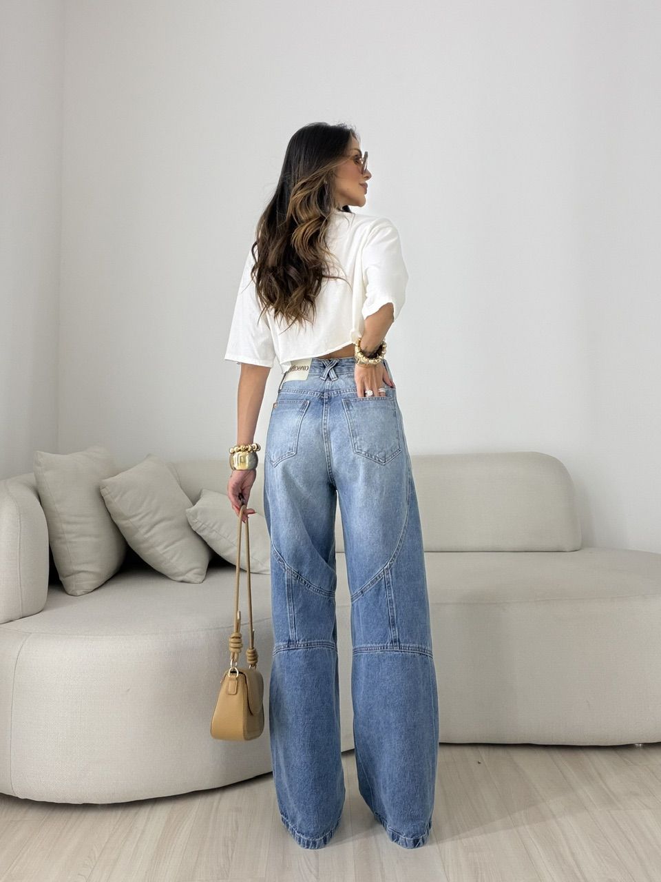 CALÇA CARMEN RECORTES JEANS