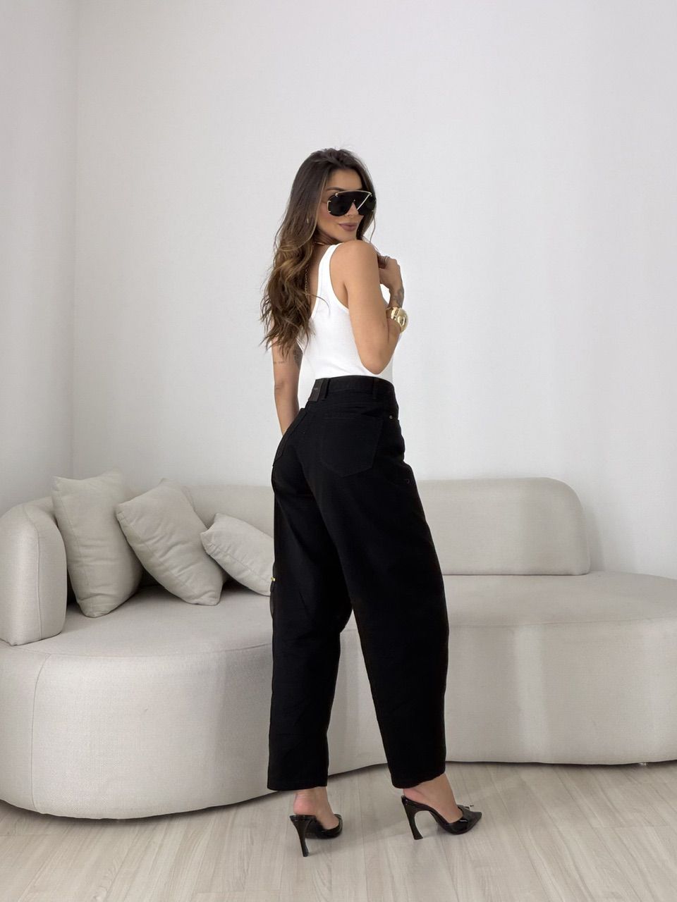 CALÇA DANIELA BALLOON PRETA