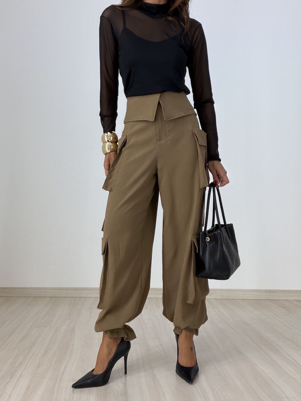 CALÇA MAVIE CARGO MARROM - 0079620054 - CAROLLA FERRARO
