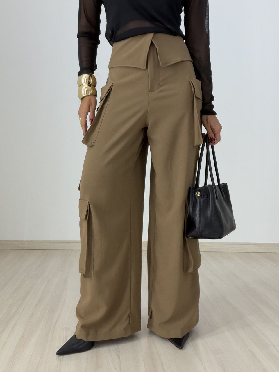 CALÇA MAVIE CARGO MARROM
