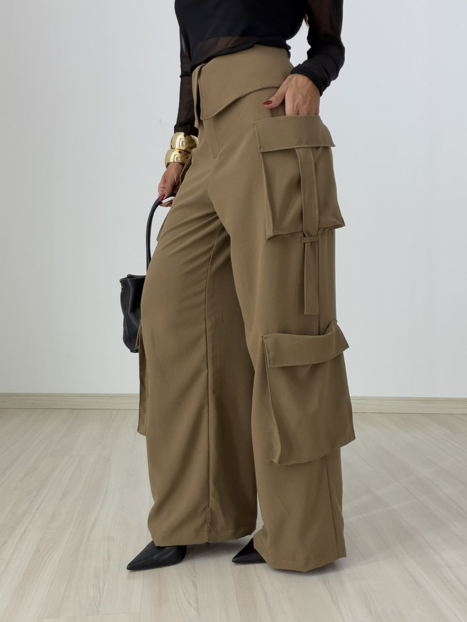 CALÇA MAVIE CARGO MARROM