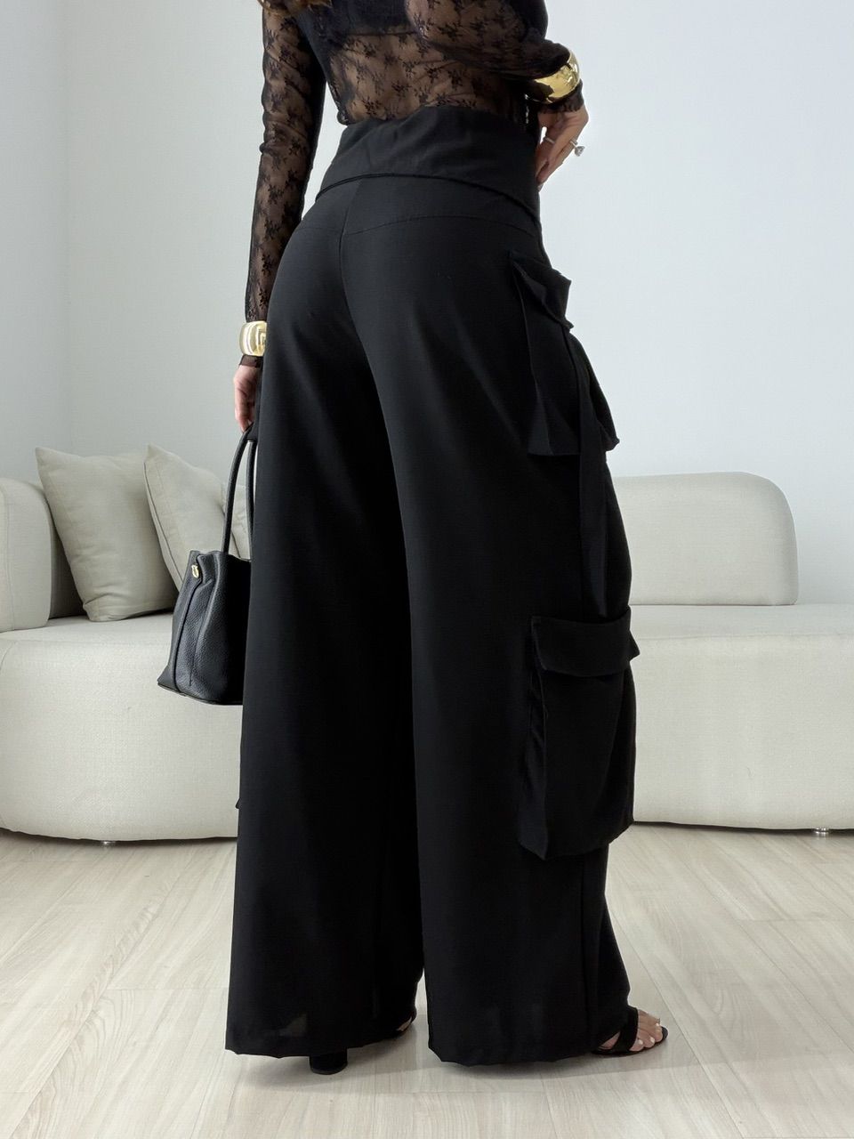 CALÇA MAVIE CARGO PRETA