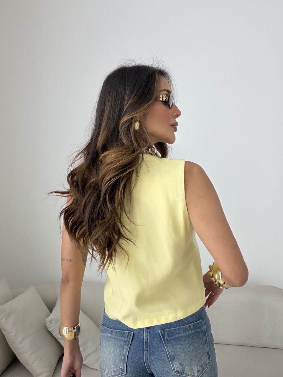 COLETE CLÉO ALFAIATARIA AMARELO