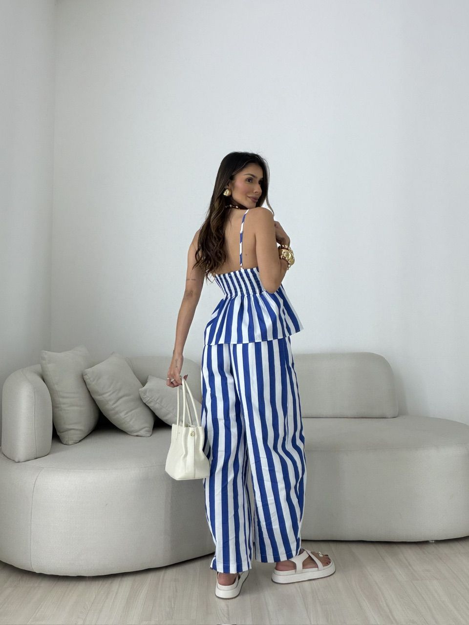 CONJUNTO CAMILA LISTRADO AZUL/OFF