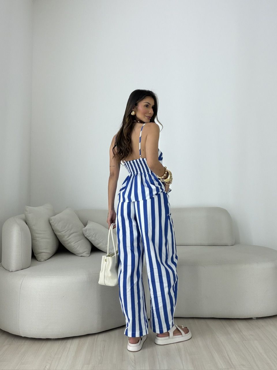 CONJUNTO CAMILA LISTRADO AZUL/OFF