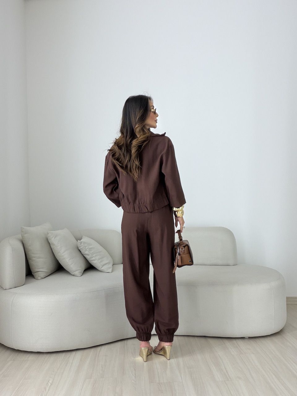 CONJUNTO LUNA CALÇA CAFÉ