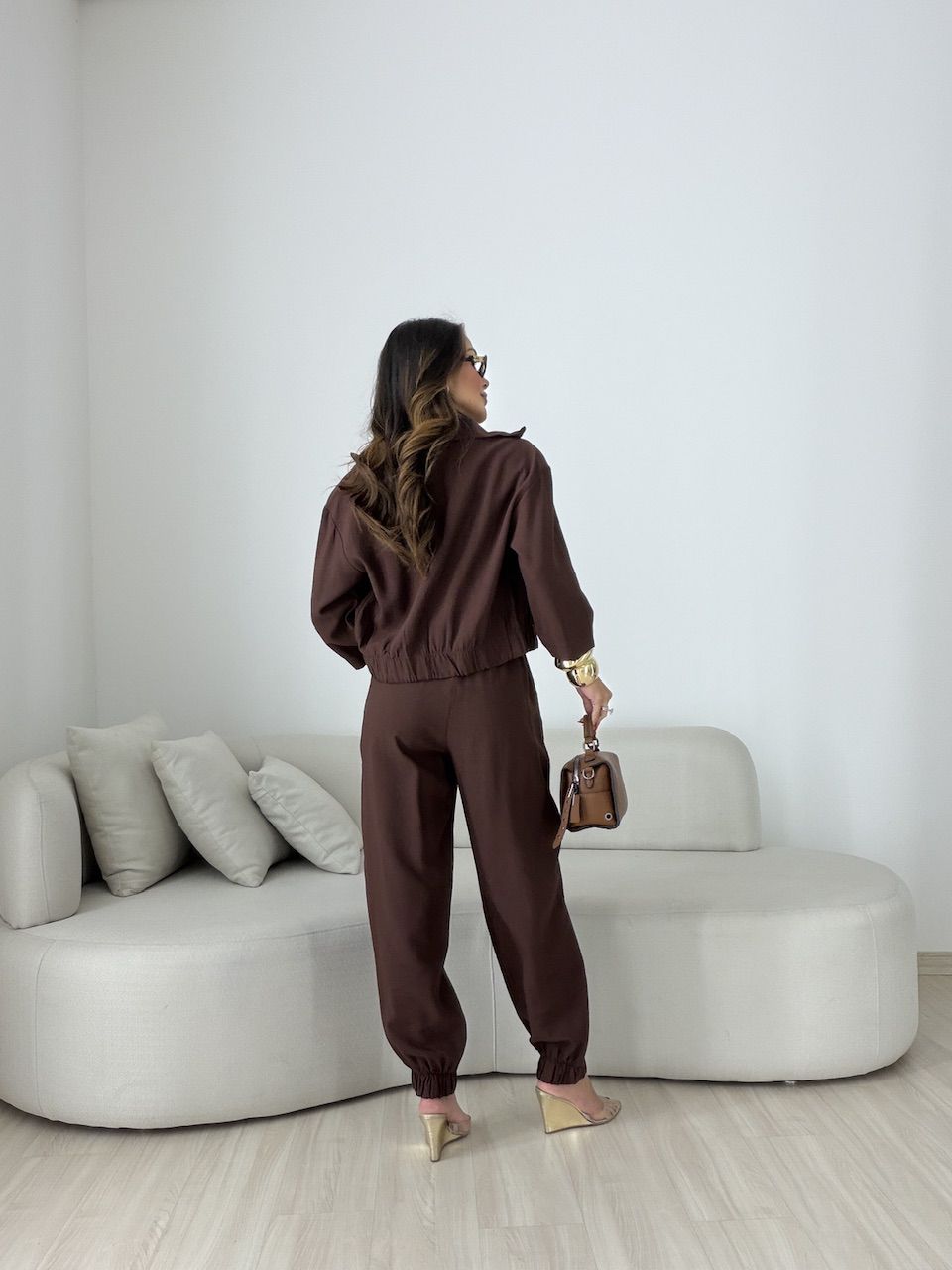 CONJUNTO LUNA CALÇA CAFÉ