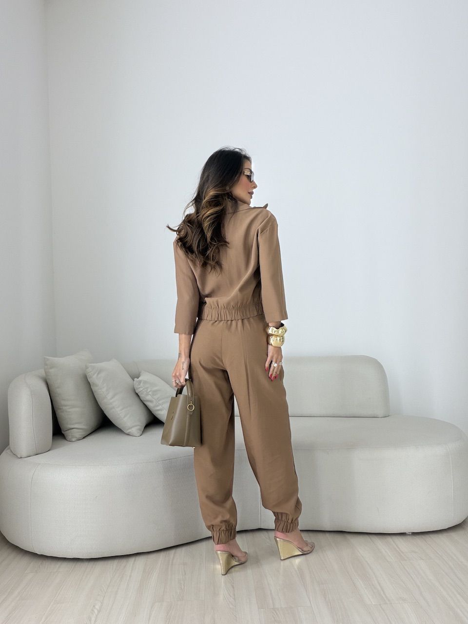 CONJUNTO LUNA CALÇA MARROM