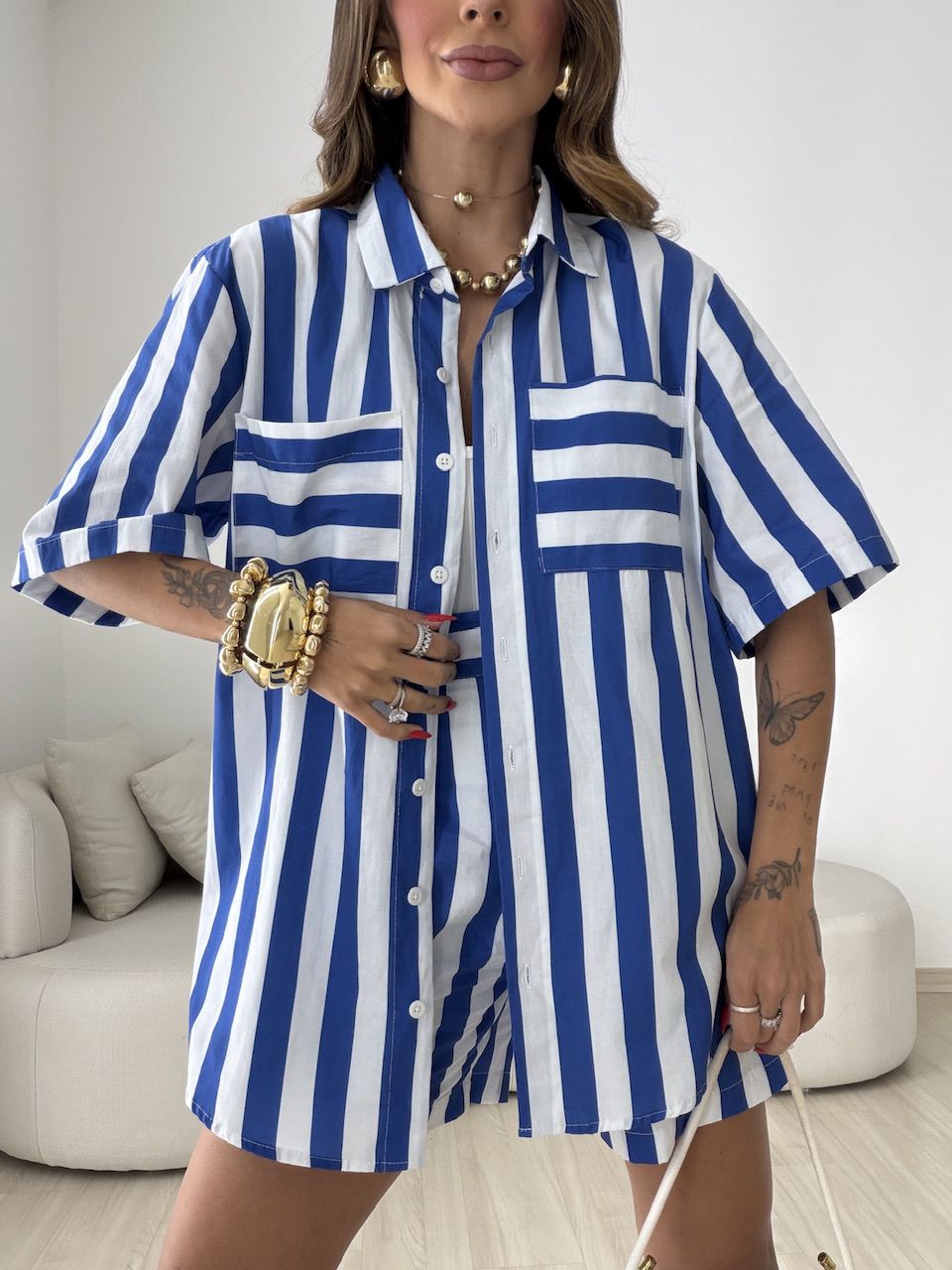 CONJUNTO RAVENA LISTRADO AZUL/OFF