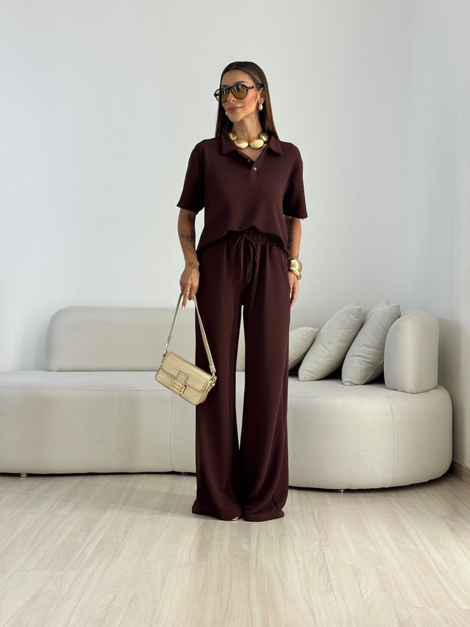CONJUNTO BRIGITTE CANELADO CAFÉ
