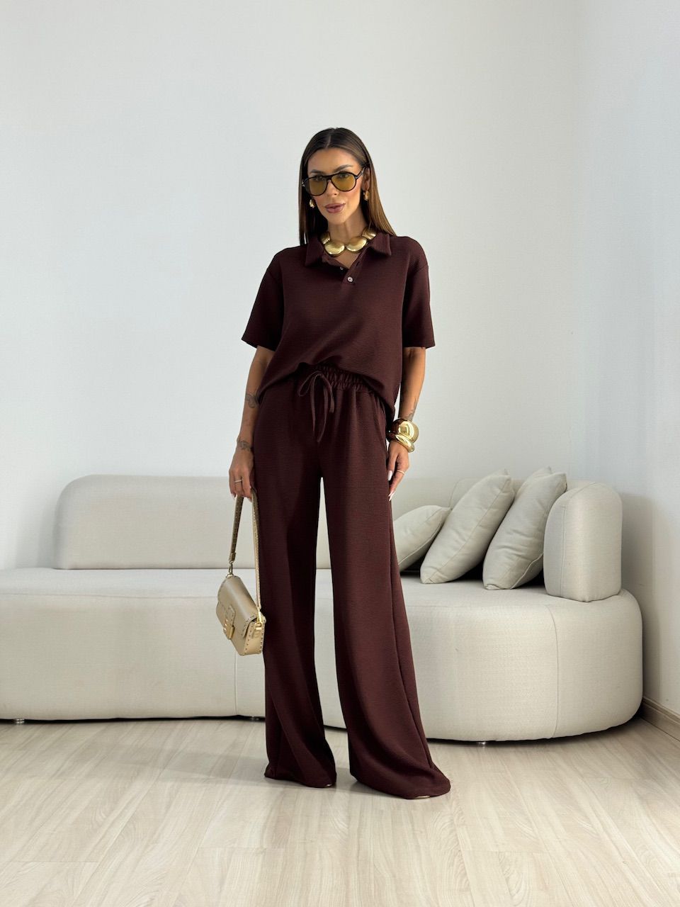 CONJUNTO BRIGITTE CANELADO CAFÉ