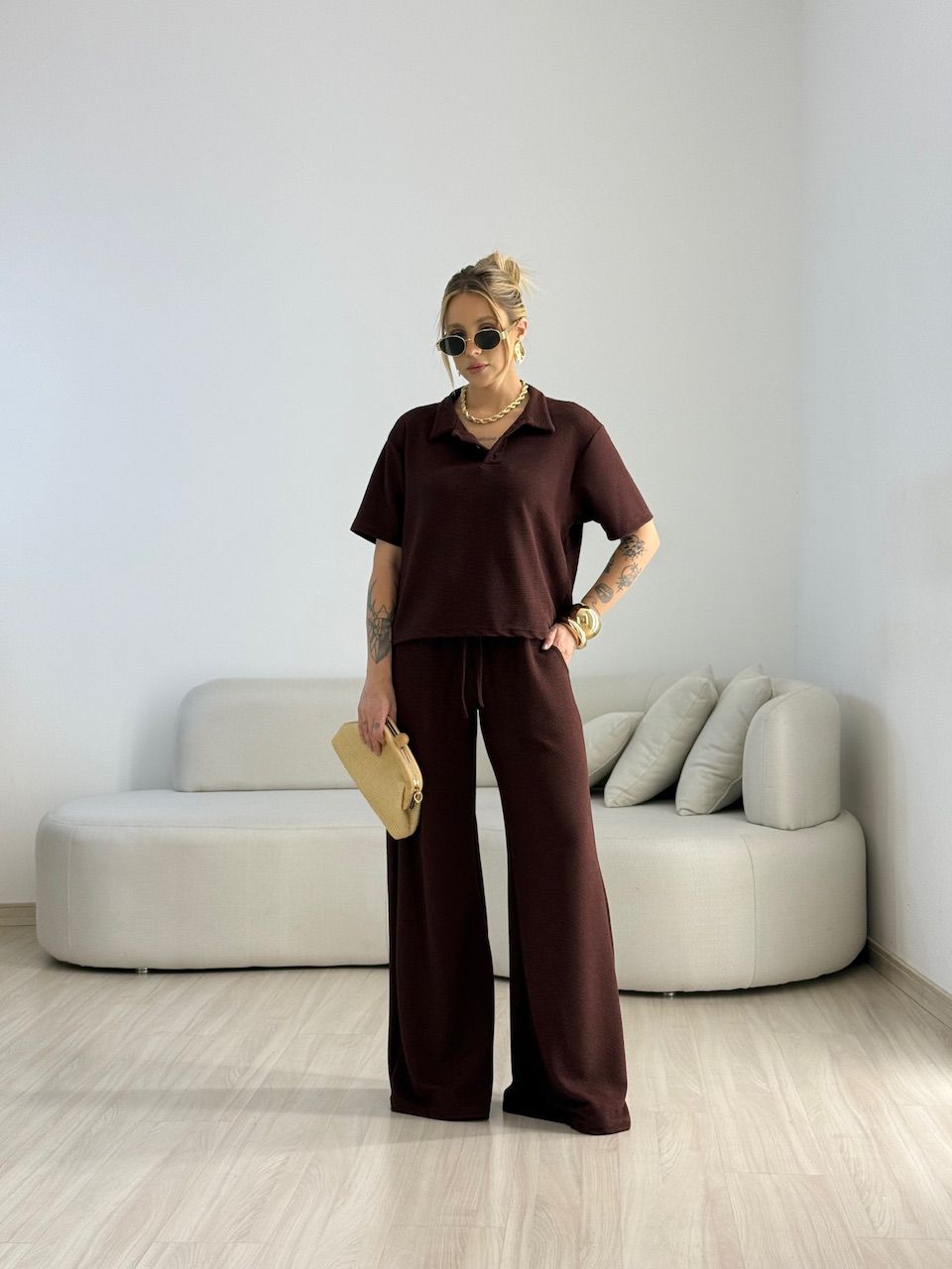 CONJUNTO BRIGITTE CANELADO CAFÉ