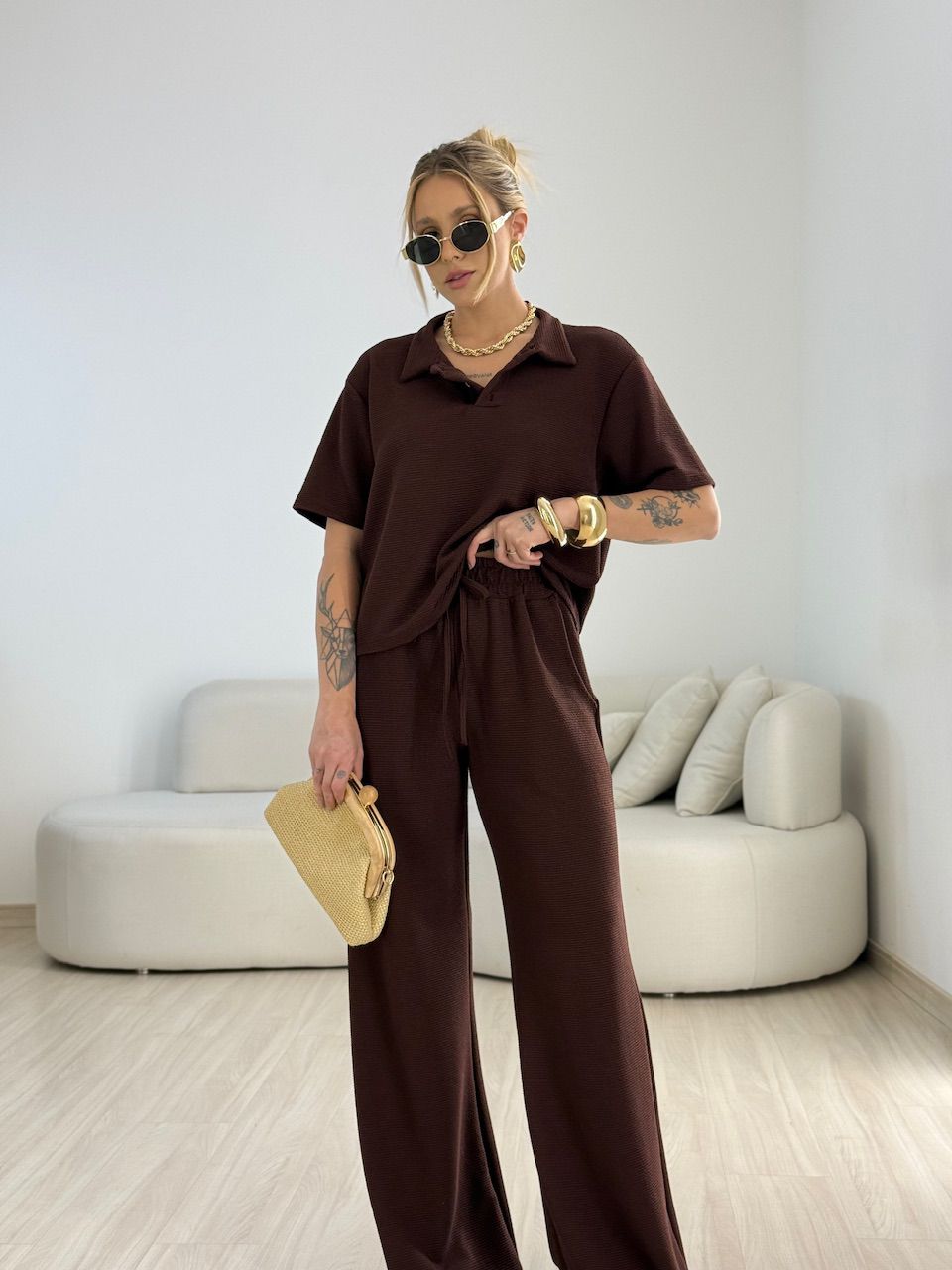 CONJUNTO BRIGITTE CANELADO CAFÉ