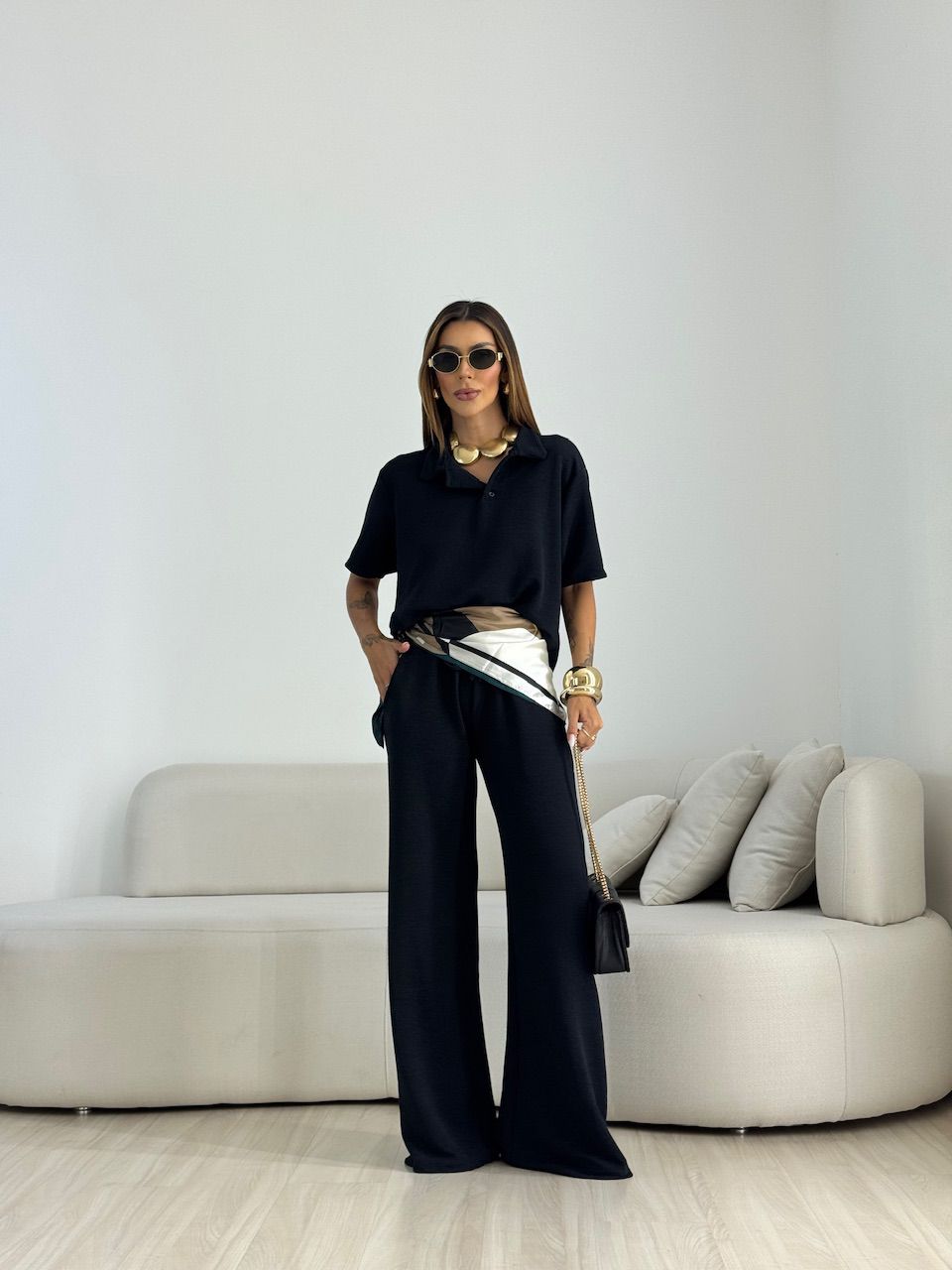 CONJUNTO BRIGITTE CANELADO PRETO