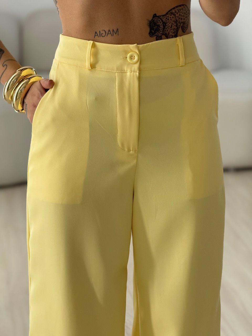 CONJUNTO FATIMA DRAPEADO AMARELO