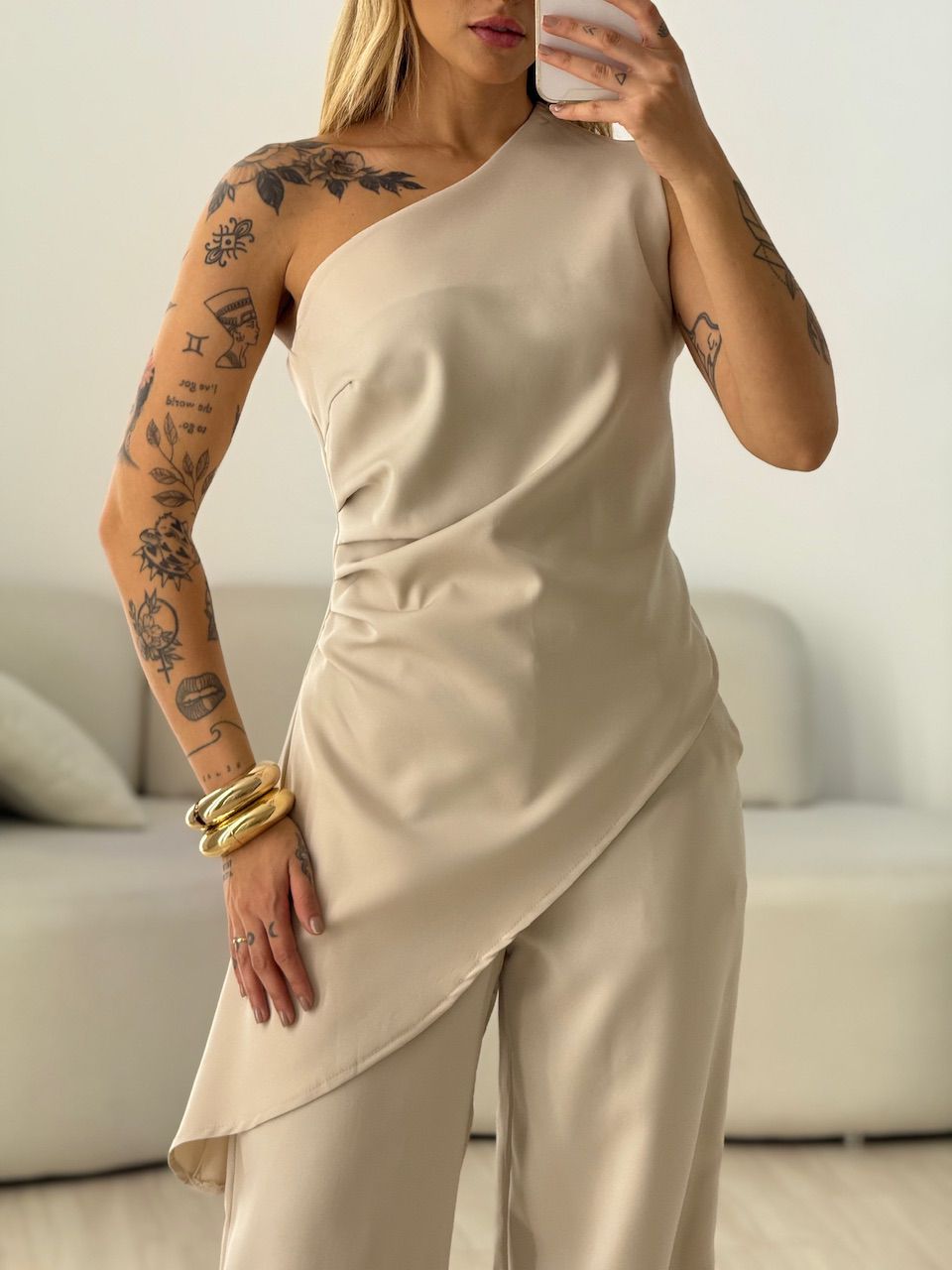 CONJUNTO FATIMA DRAPEADO AREIA