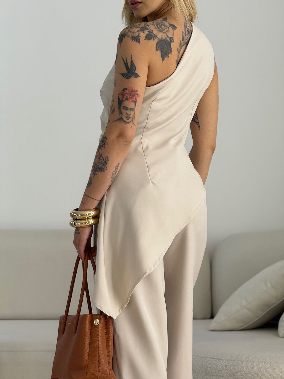 CONJUNTO FATIMA DRAPEADO AREIA