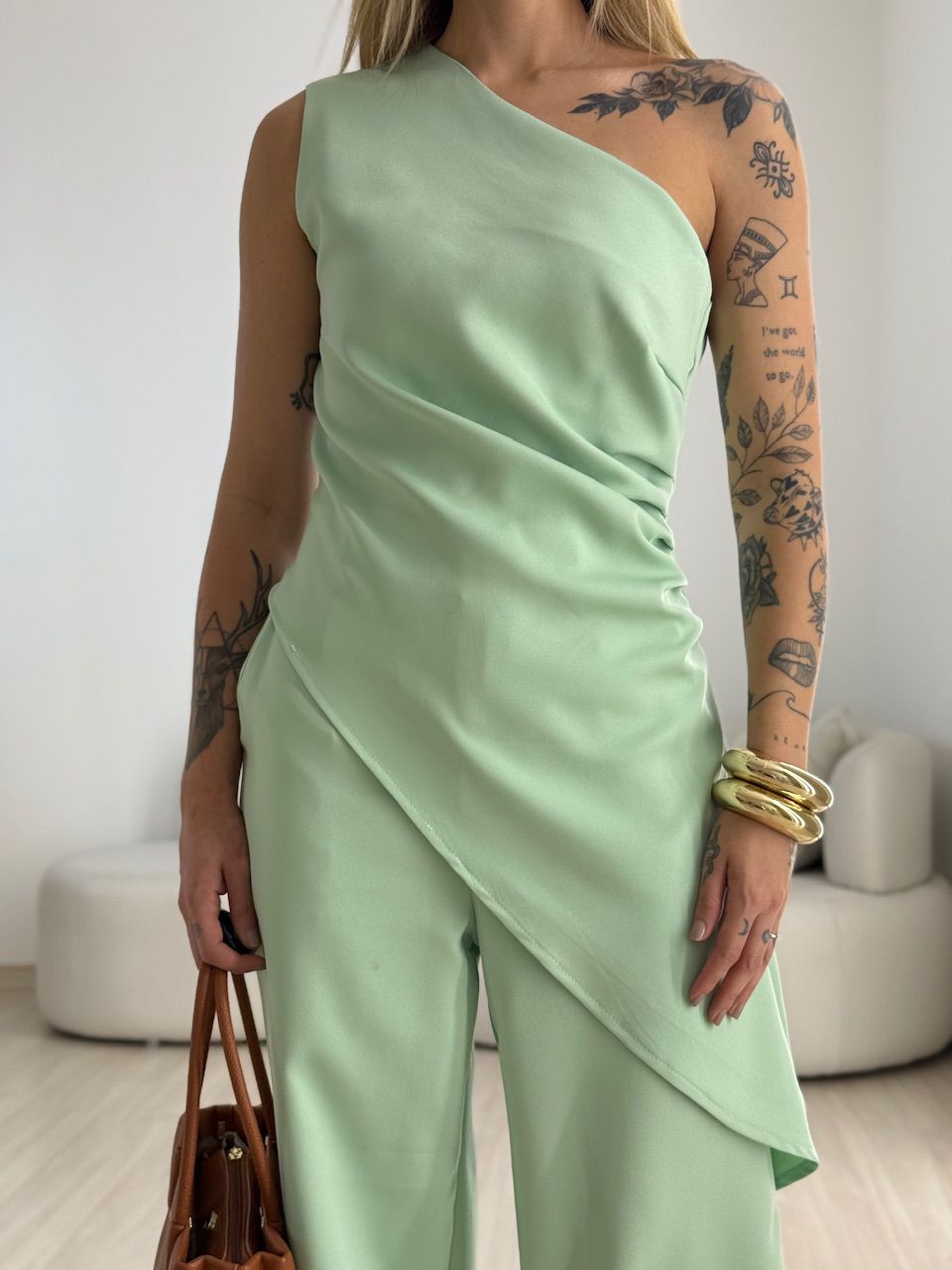 CONJUNTO FATIMA DRAPEADO VERDE